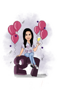 Birthday Caricature for Girl