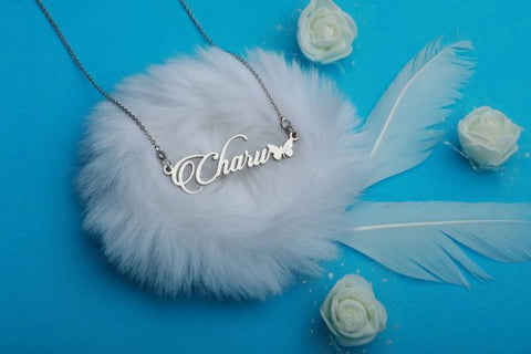 Butterfly Design Candlescript Customized Name Pendant