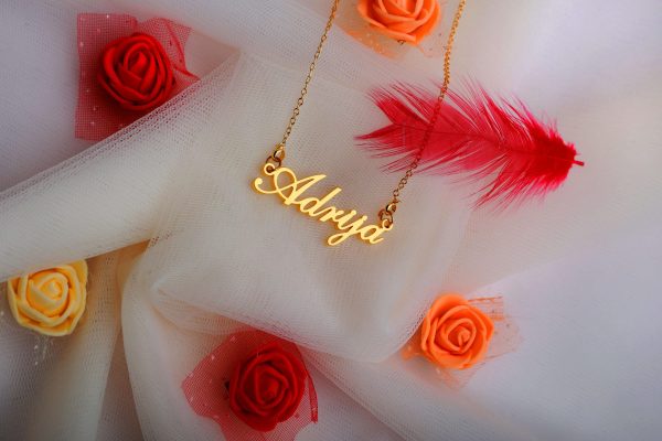 Gold Chain Stylish Name Locket Designs Simple Design Customized