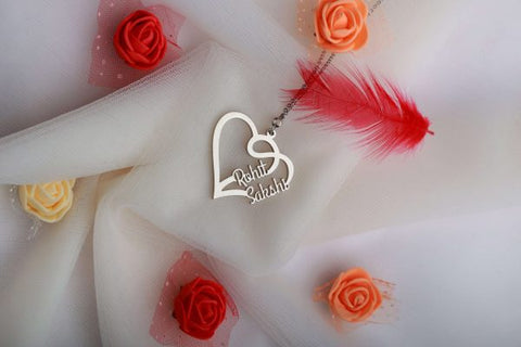 Special Love Design Customized Couple Name Pendant