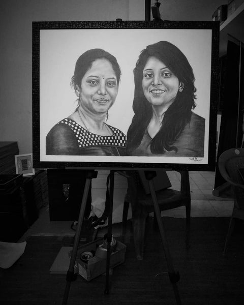 Couples Graphite Pencil Sketch