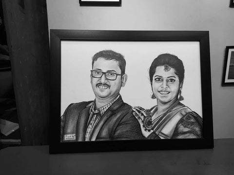 Couples Graphite Pencil Sketch
